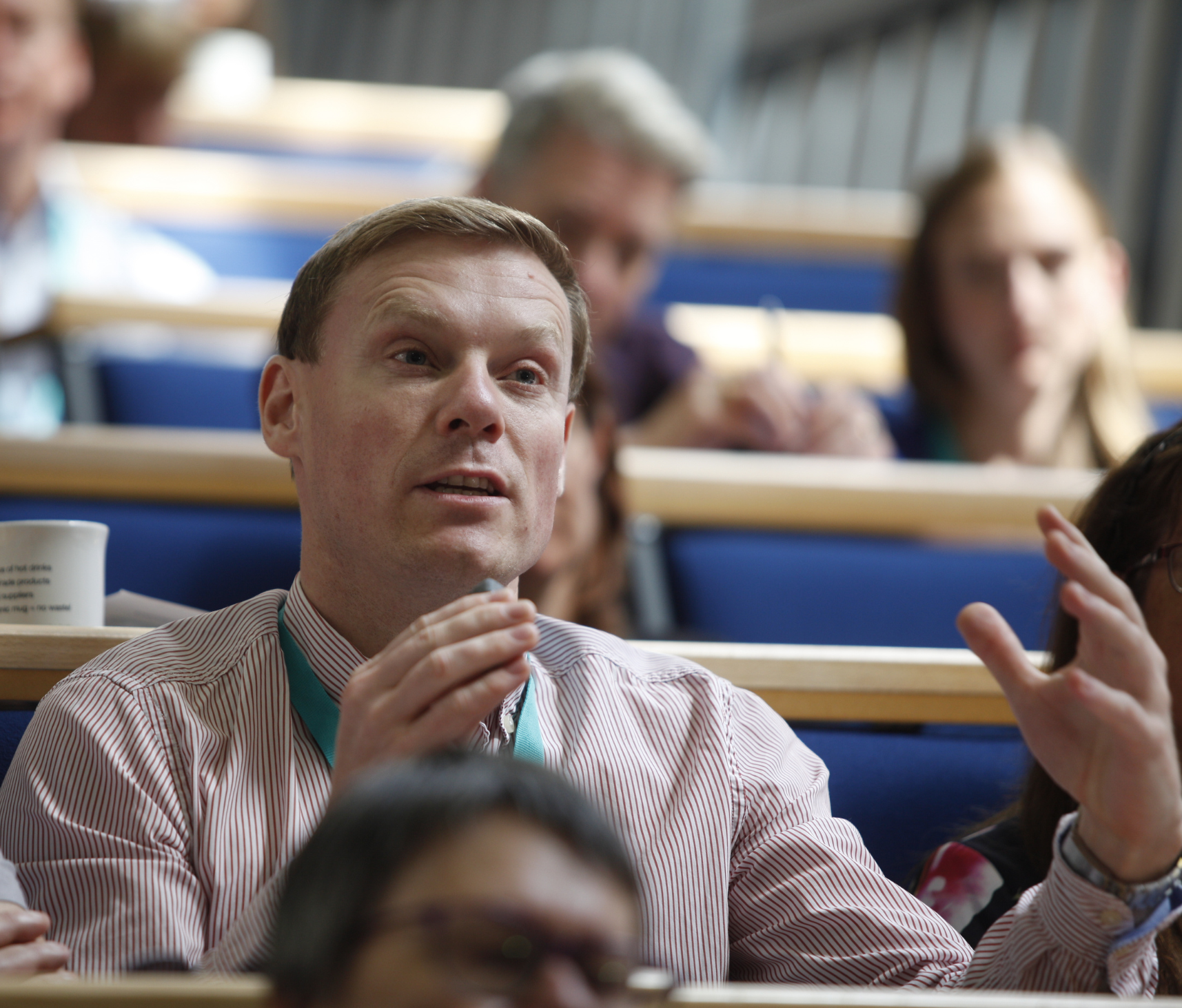 Man in a conference room