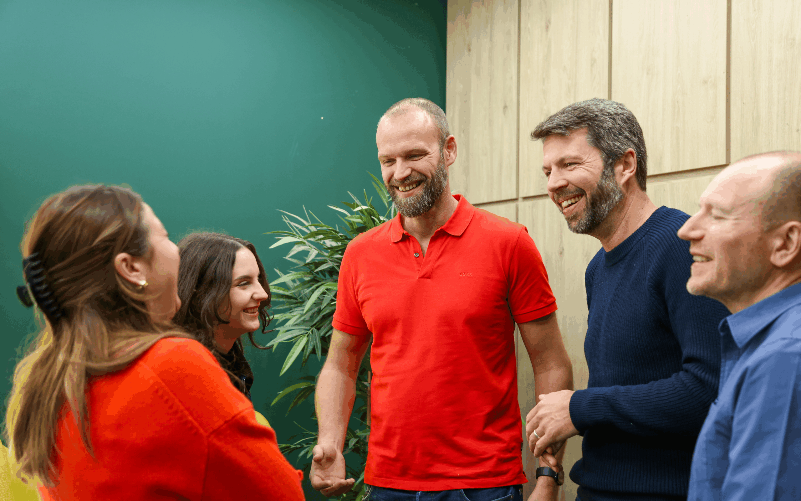 Group talking and chatting