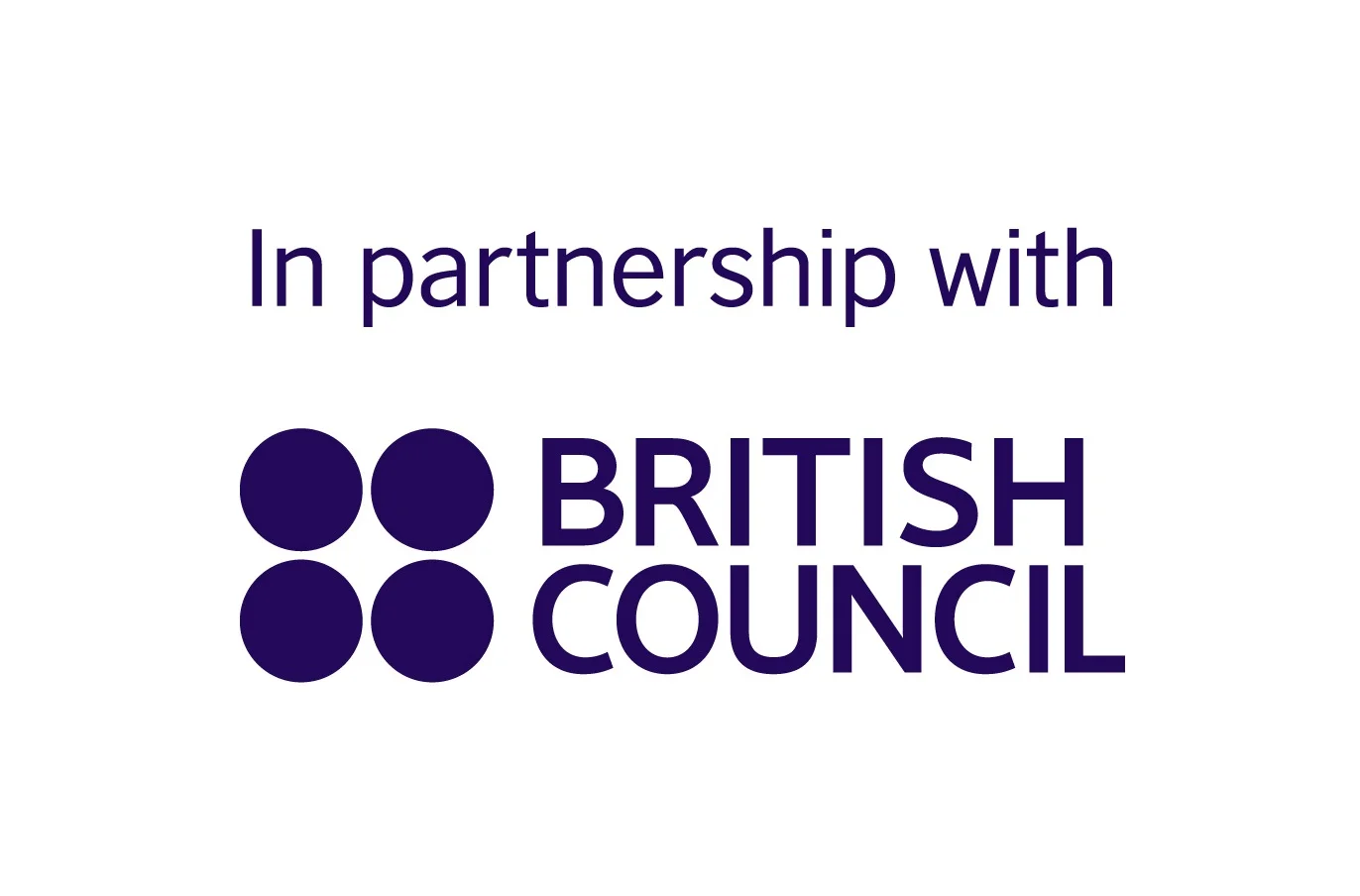 In partnership with British Council logo