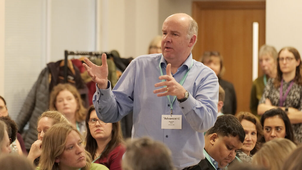 Governance Conference 2025 - Man asking a question in the crowd