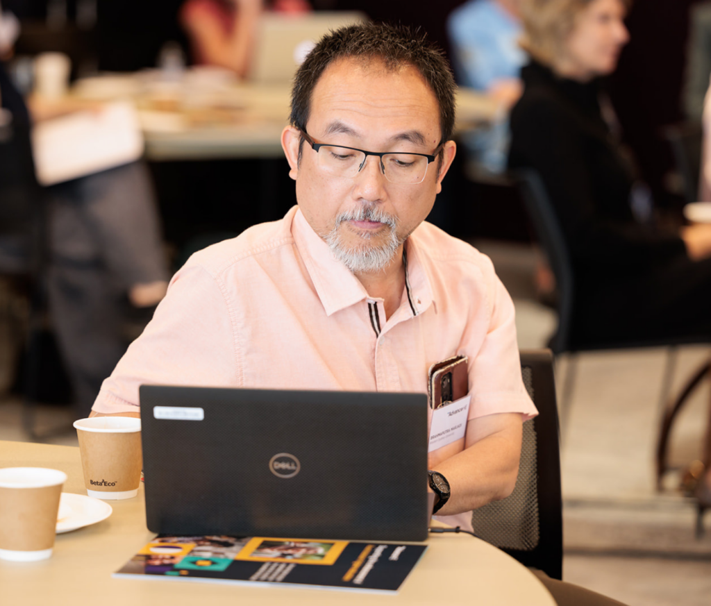 Man working on his laptop