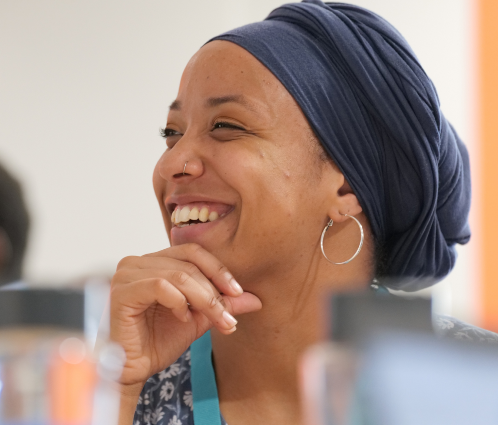 Woman smiling
