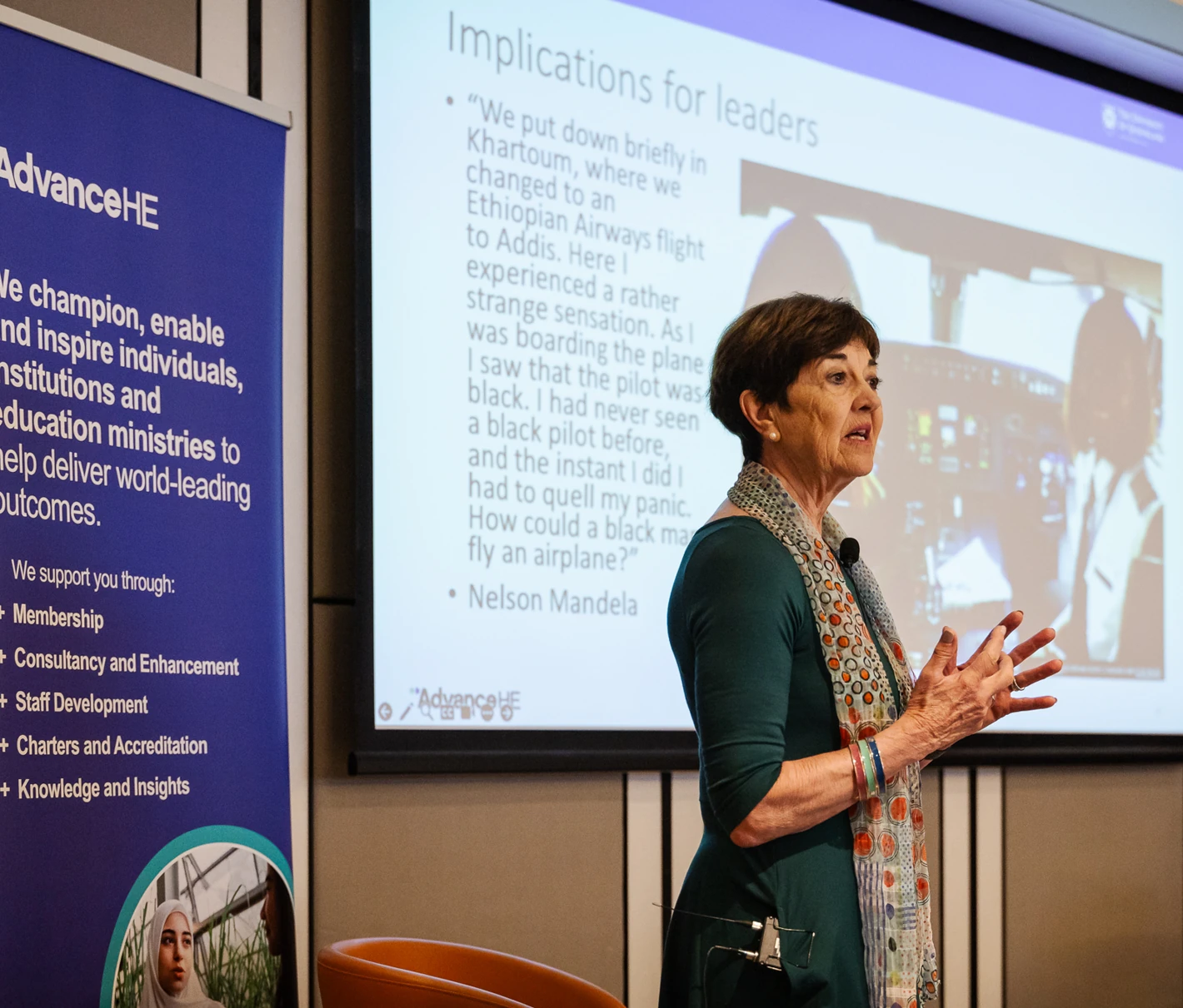 Person giving a presentation