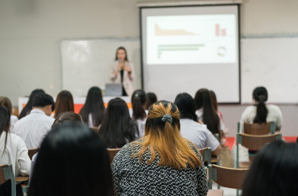 Students in a lecture