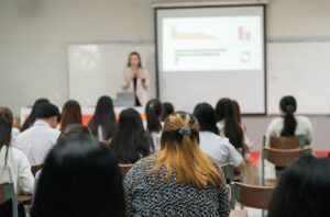 Students in a lecture