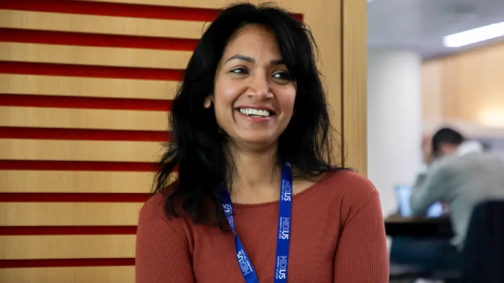 woman smiling